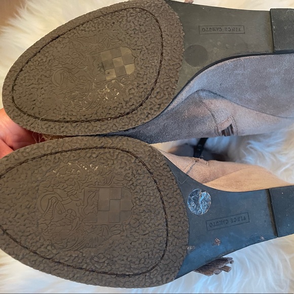 Used, super comfy suede wedge booties. Size 8.5. Vince Camuto Tecca. - Picture 8 of 9